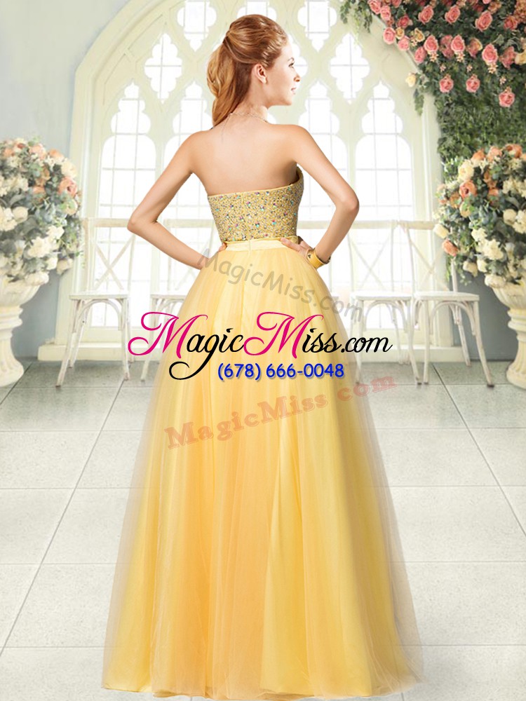 wholesale tulle sweetheart sleeveless zipper beading prom dresses in hot pink
