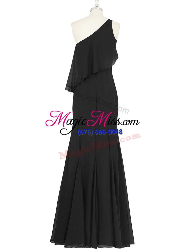 wholesale chiffon sleeveless floor length dress for prom and ruching