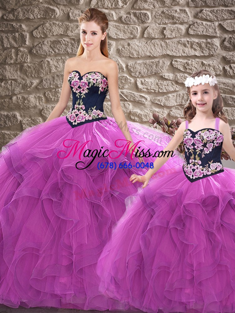 wholesale sleeveless lace up floor length beading and embroidery quinceanera gowns