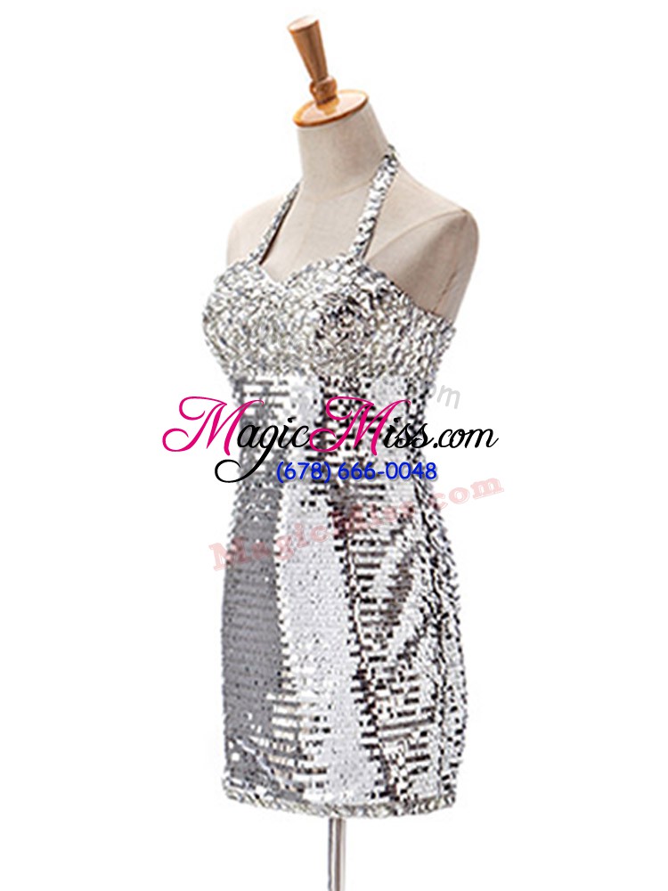 wholesale sophisticated sleeveless zipper mini length ruching prom dress