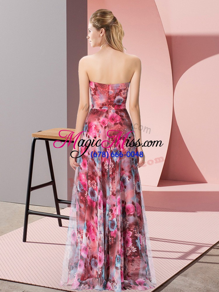 wholesale amazing multi-color homecoming dress prom and party with pattern sweetheart sleeveless zipper