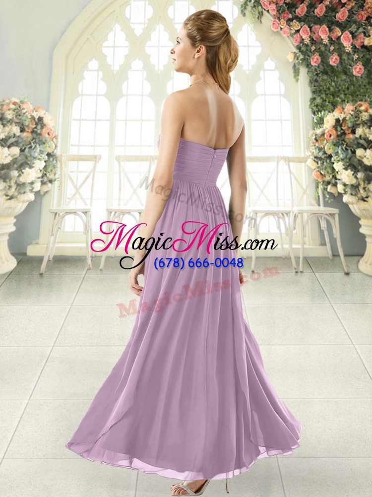 wholesale purple sleeveless chiffon zipper homecoming dress for prom and party
