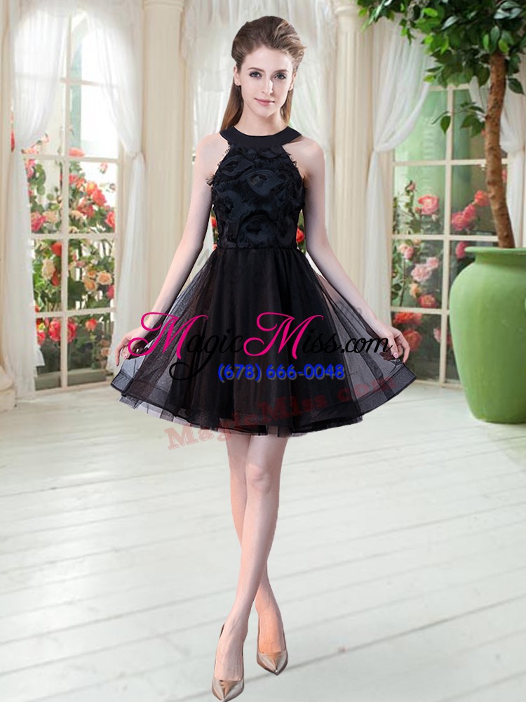wholesale fashion black scoop zipper belt prom dress sleeveless