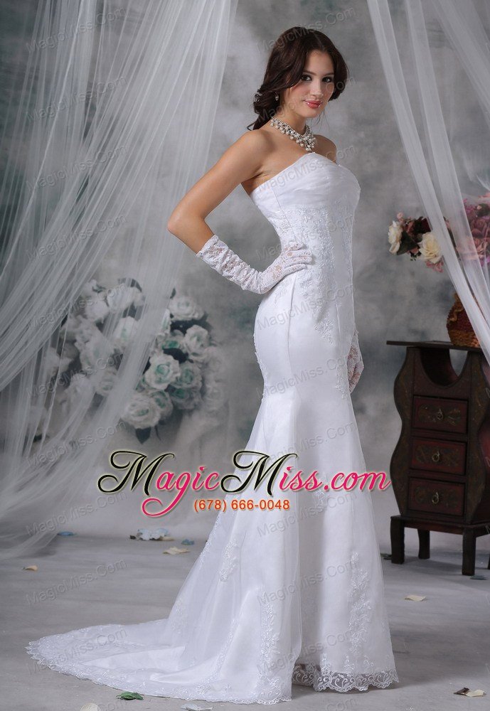 wholesale mount pleasant iowa lace decorate bodice mermaid sweetheart neckline brush train wedding dress for 2013