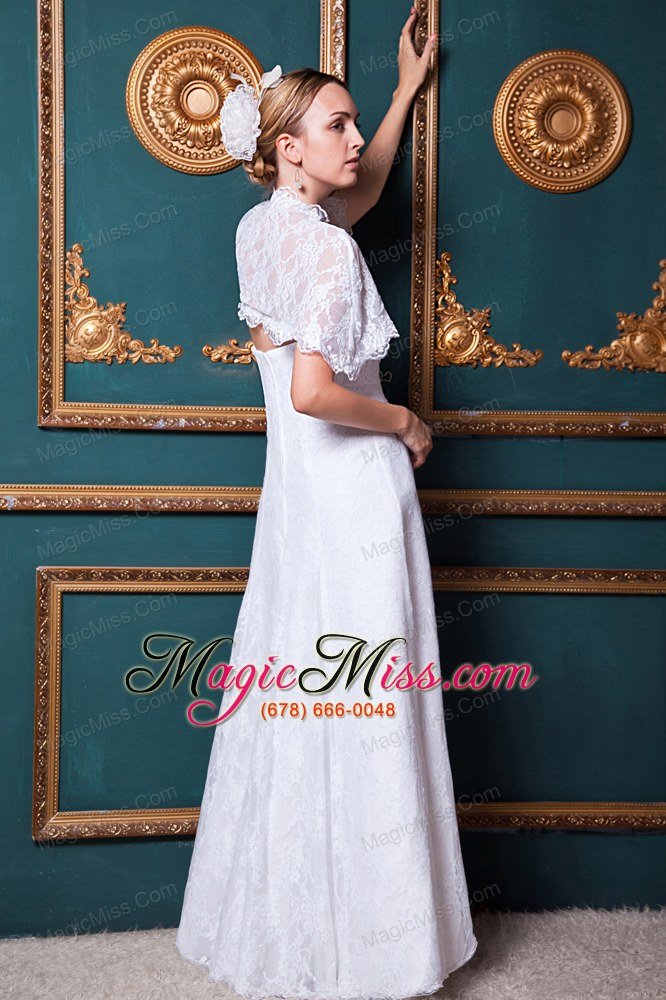 wholesale beauty column strapless floor-length lace wedding dress