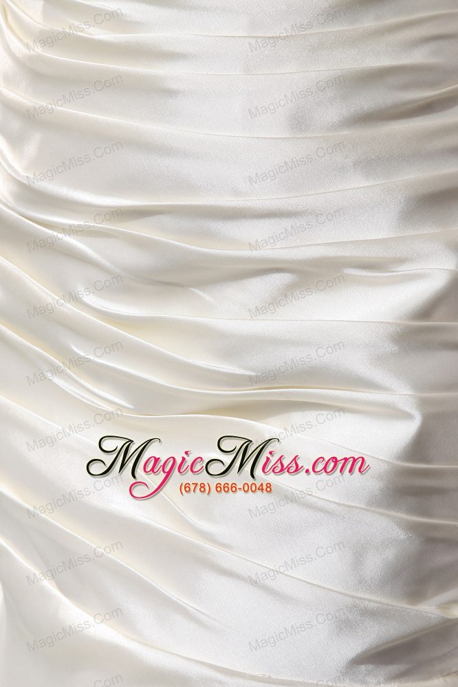 wholesale beautiful column scoop court train satin lace wedding dress