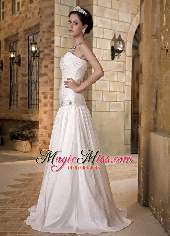 wholesale simple a-line sweetheart floor-length taffeta beading wedding dress