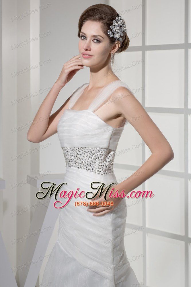wholesale square neck beautiful beading long princess wedding dress