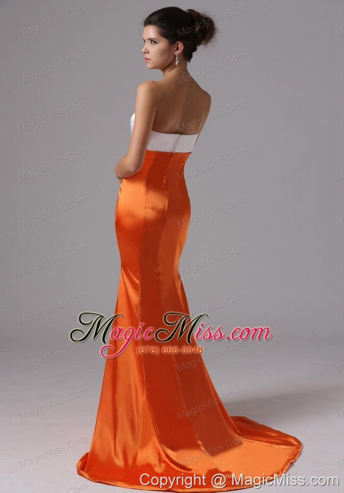 wholesale mermaid sweetheart organge red for 2013 evening dress in cardiff by the sea california