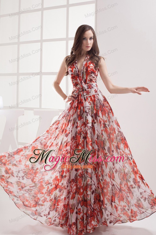 wholesale multi-color empire halter beading ruching prom dress