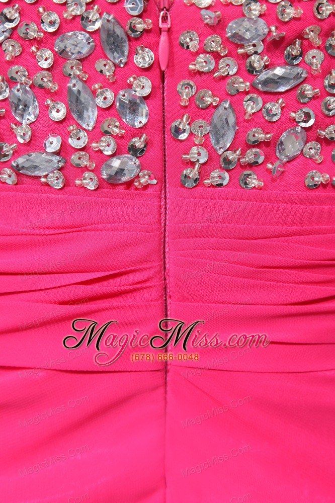 wholesale sweetheart long hot pink beading formal evening column prom dress