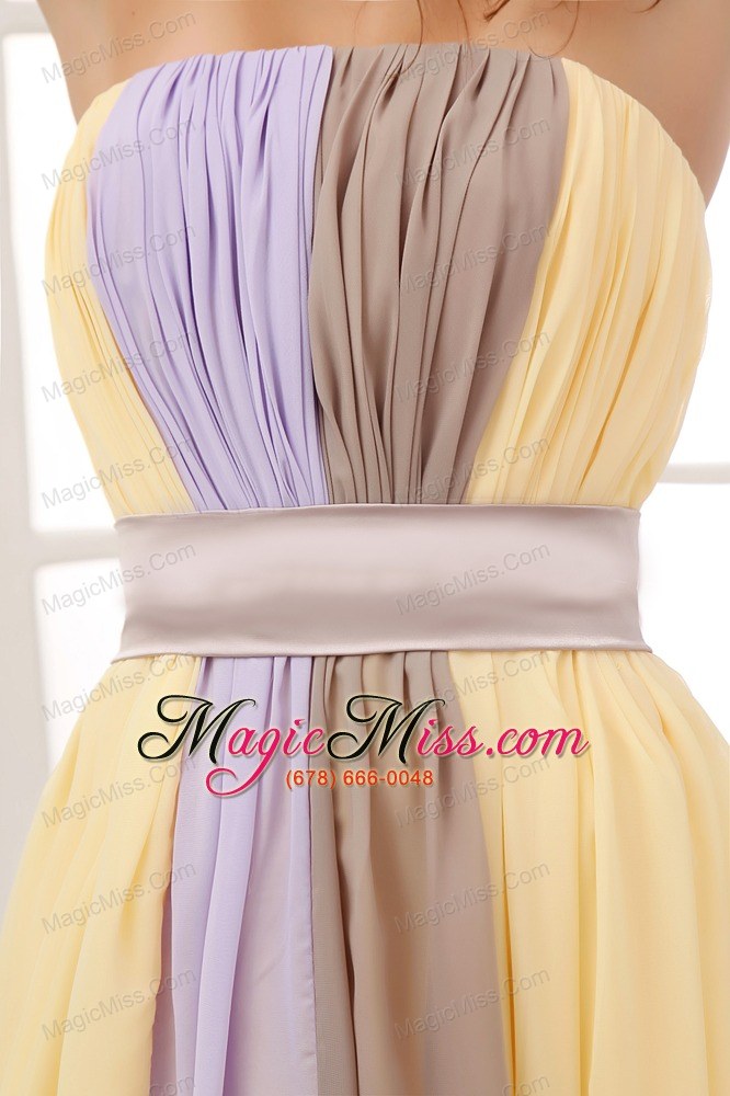 wholesale ruching strapless multi-color long 2013 elegant prom dress