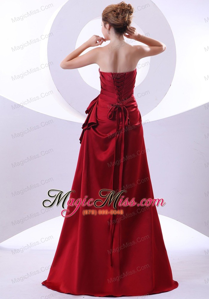 wholesale beading decorate bodice wine red taffeta a-line sweetheart neckline floor-length 2013 prom dress