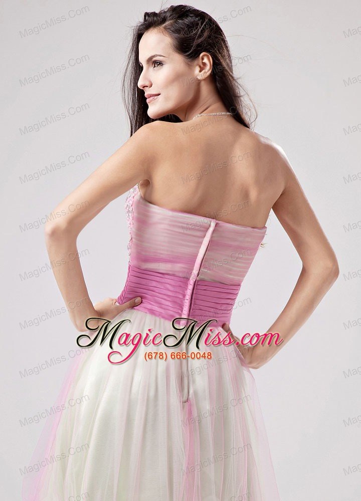 wholesale sweetheart a-line organza beading prom dress multi-color knee-length