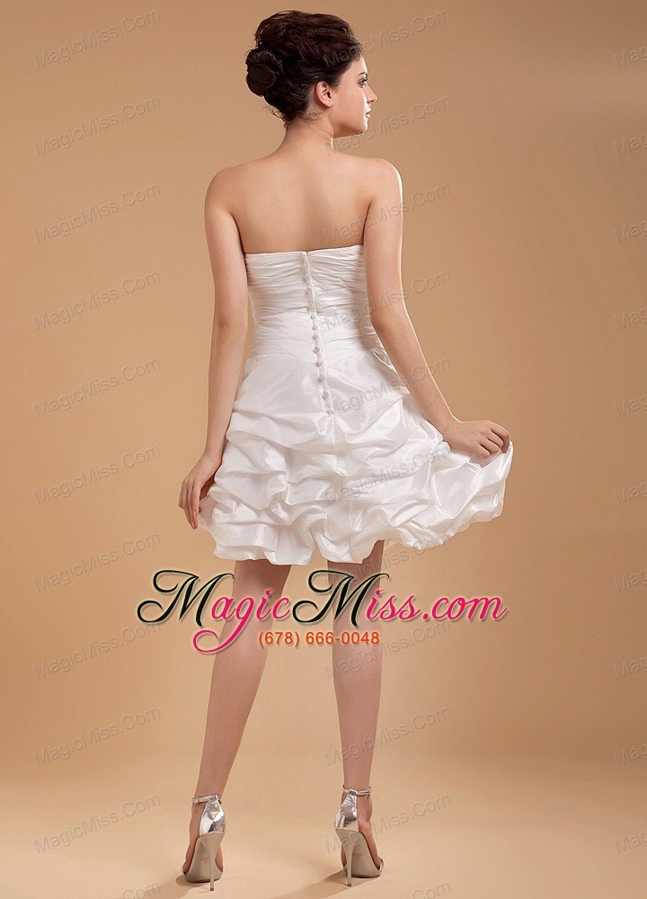 wholesale custom made for 2013 wedding dress with sweetheart and pick-ups knee-length