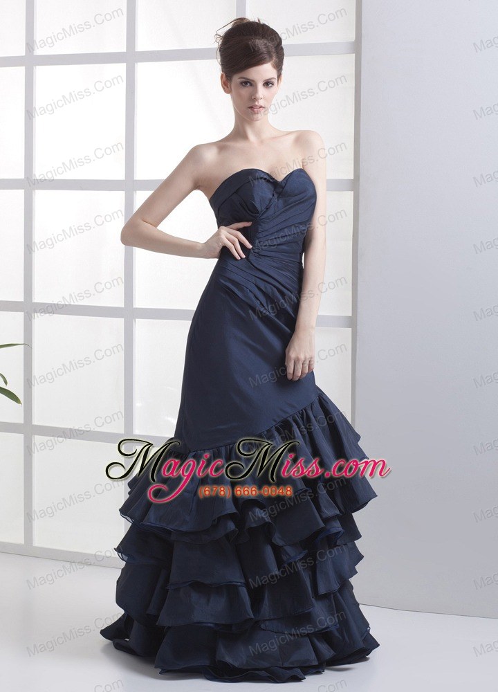 wholesale mermaid navy blue sweetheart neckline floor-length 2013 prom dress
