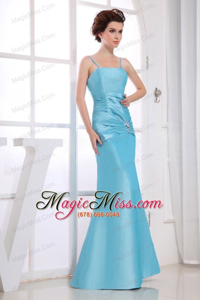 wholesale spaghetti straps aqua blue beading decorate bodice mermaid floor-length 2013 prom dress