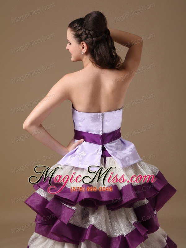 wholesale multi-color sweetheart high-low prom dress satin beading