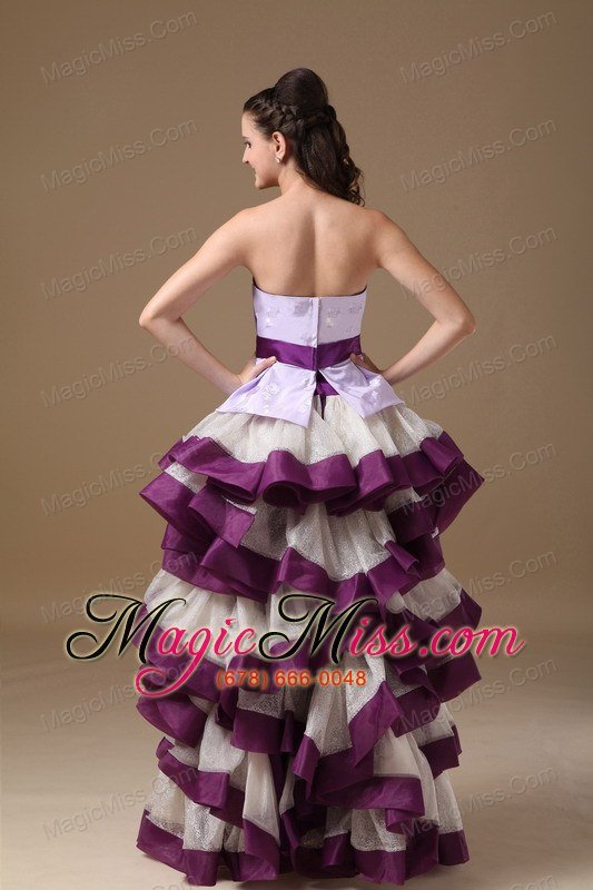 wholesale multi-color sweetheart high-low prom dress satin beading