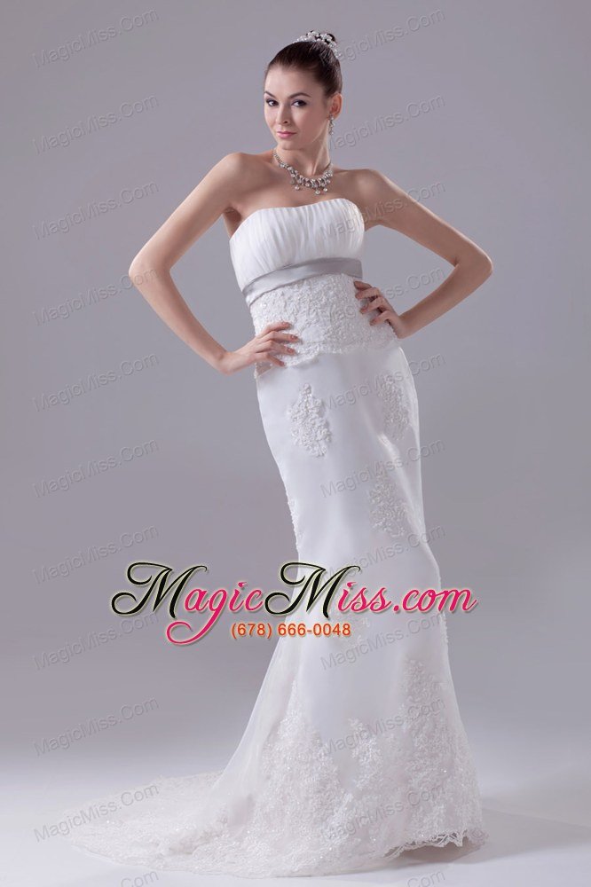 wholesale mermaid strapless hottest wedding dress with brush train