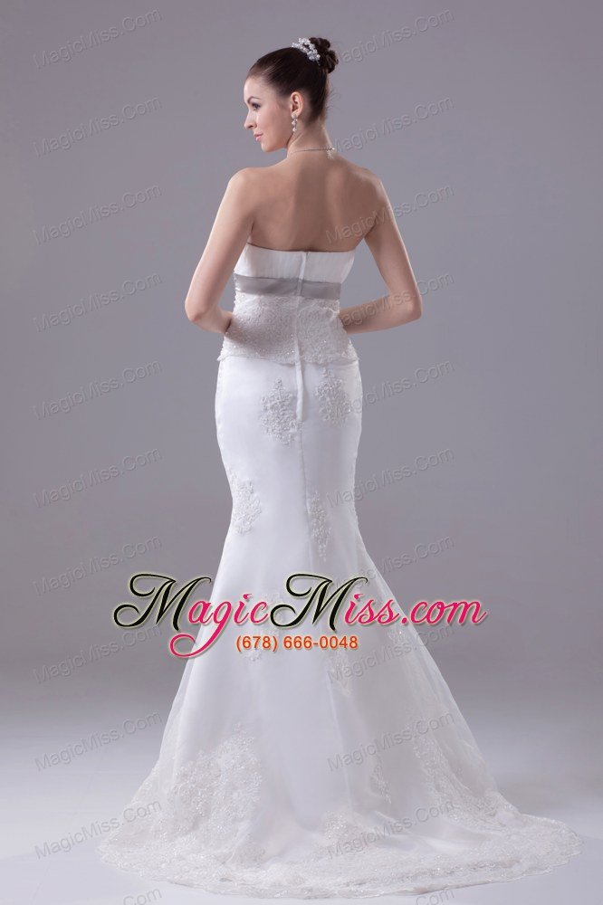 wholesale mermaid strapless hottest wedding dress with brush train