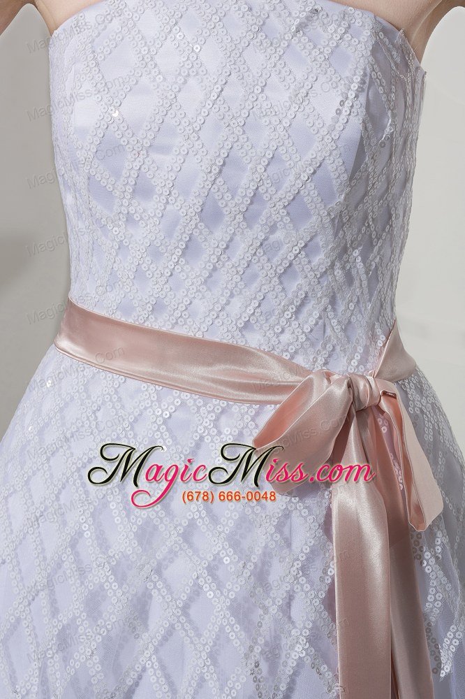 wholesale brand new strapless sash a-line / princess wedding dress