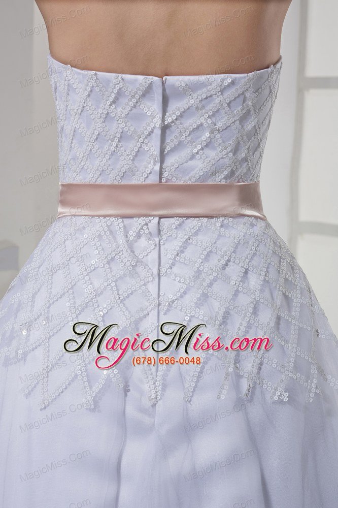 wholesale brand new strapless sash a-line / princess wedding dress