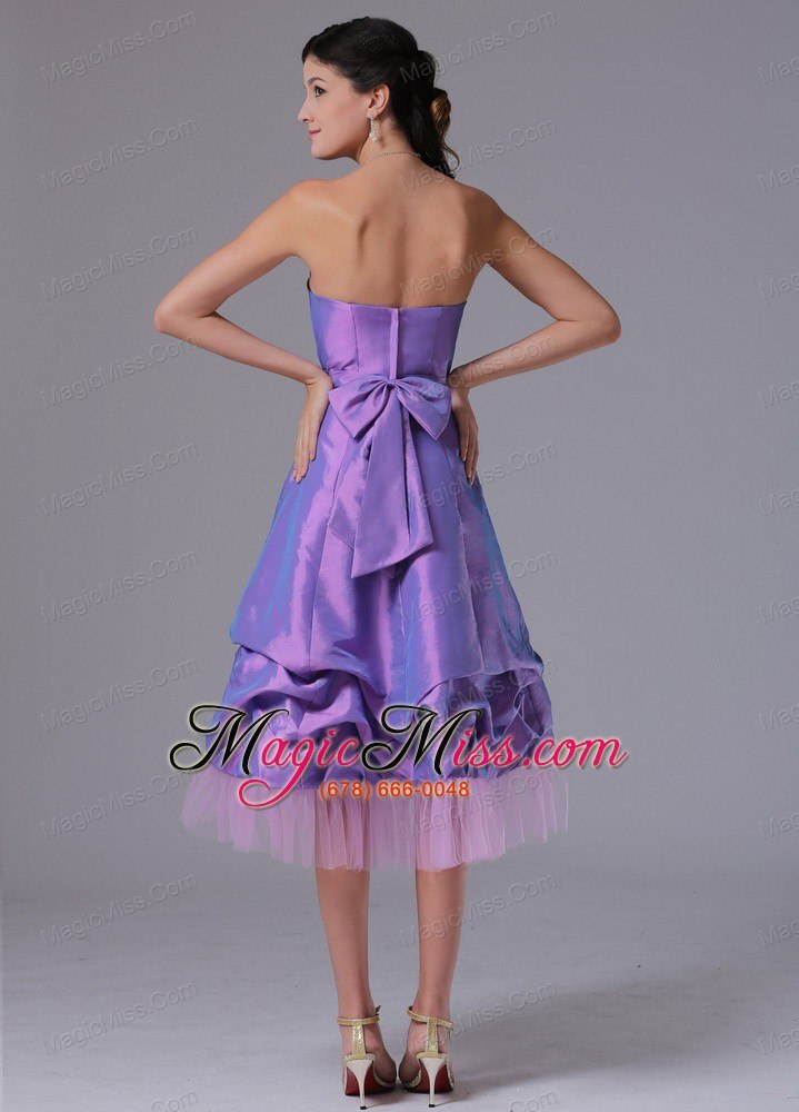 wholesale lavender a-line strapless prom cocktail dress with tea-length in bridgeport connecticut