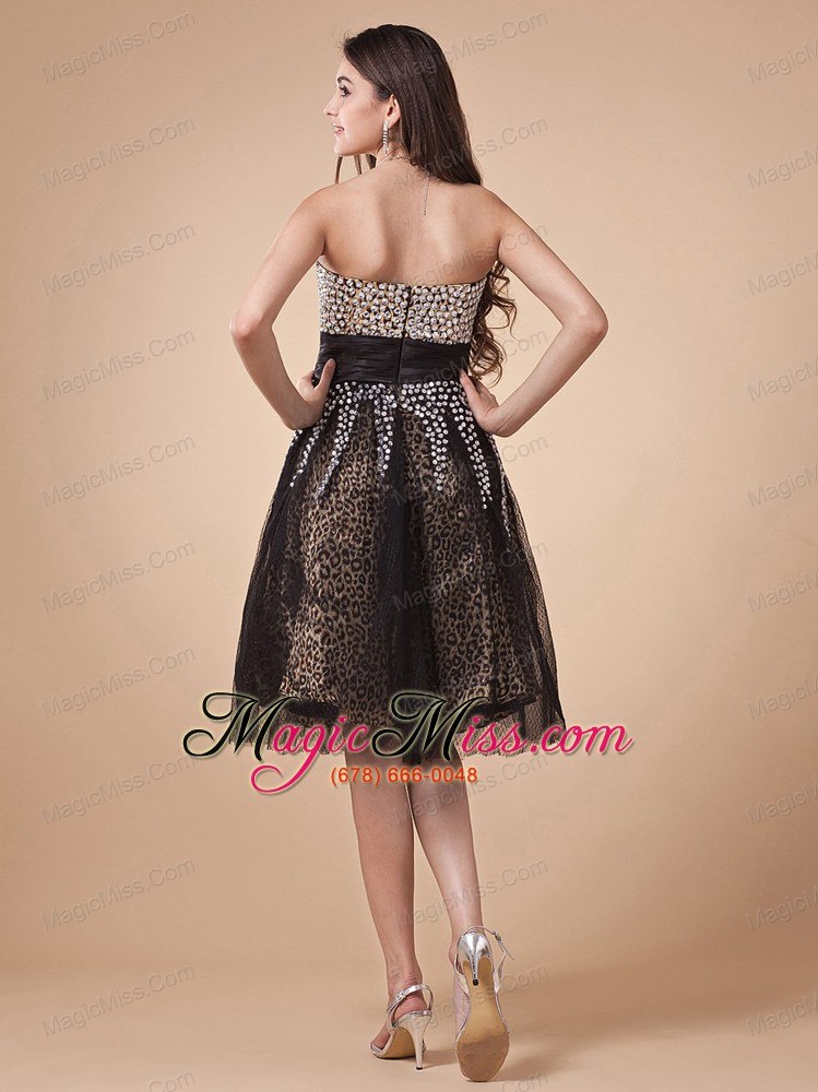 wholesale beading bodice for prom dress with leopard and net