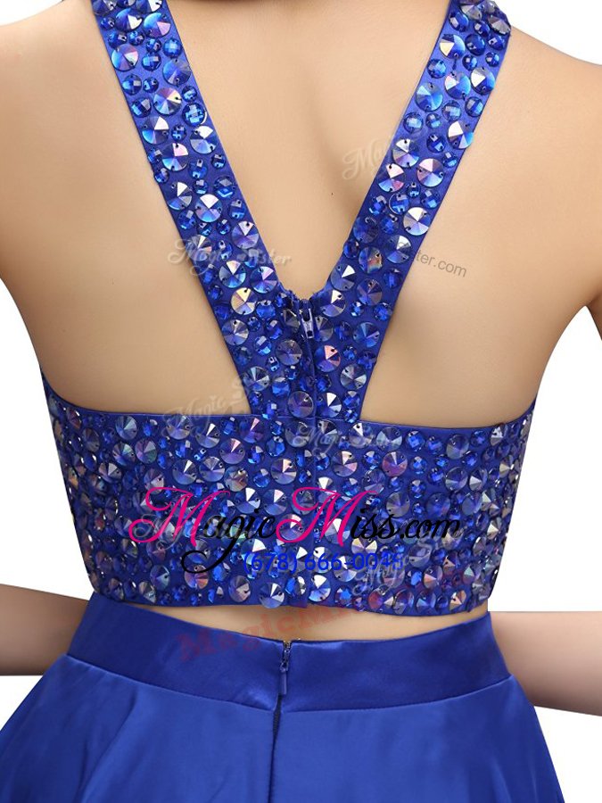 wholesale smart scoop sleeveless zipper mini length beading evening party dresses
