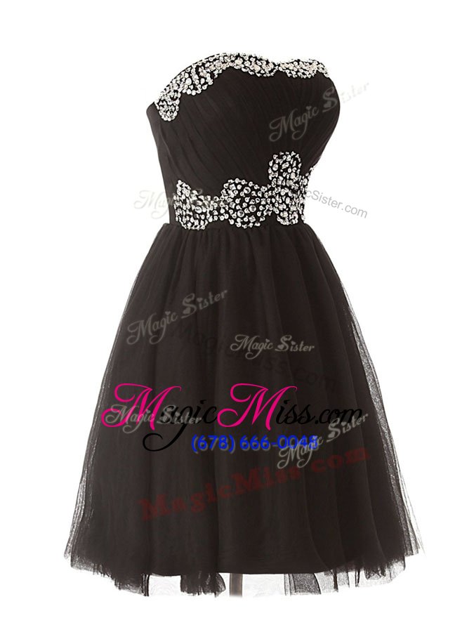 wholesale pretty brown sweetheart zipper beading prom gown sleeveless