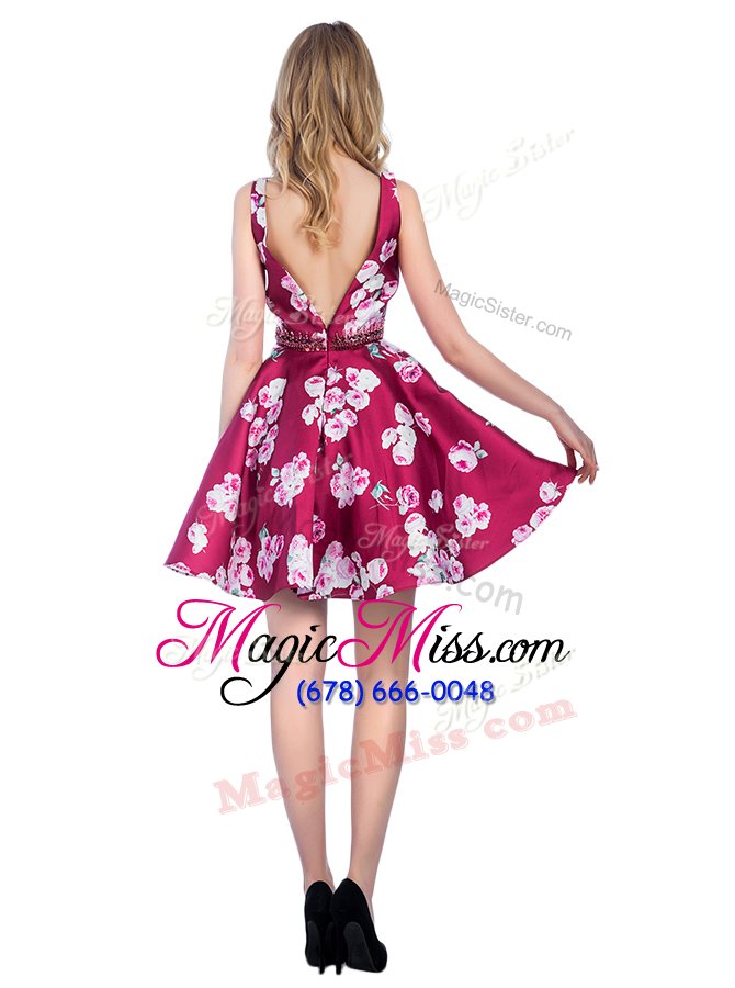 wholesale traditional sleeveless backless knee length pattern homecoming dress