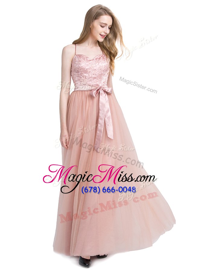 wholesale shining beading prom evening gown pink zipper sleeveless floor length