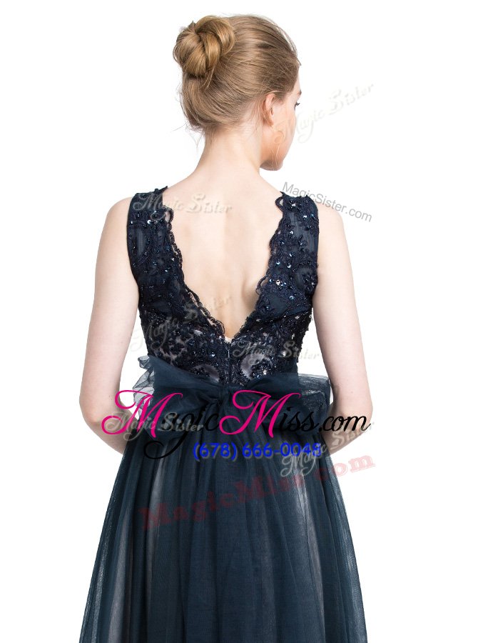wholesale tulle scalloped sleeveless zipper beading and lace military ball gowns in black