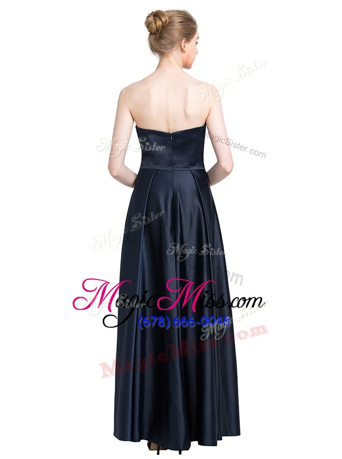 wholesale shining dark purple satin zipper prom party dress sleeveless floor length beading