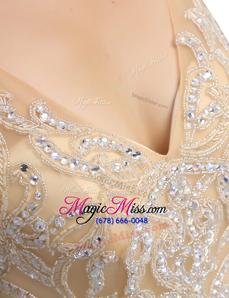 wholesale exquisite spaghetti straps sleeveless prom dresses mini length beading white chiffon