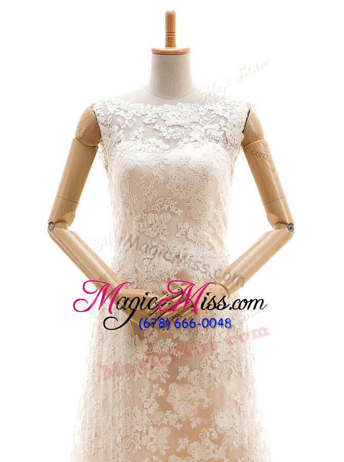 wholesale super with train clasp handle wedding gown champagne and in for wedding party with lace sweep train