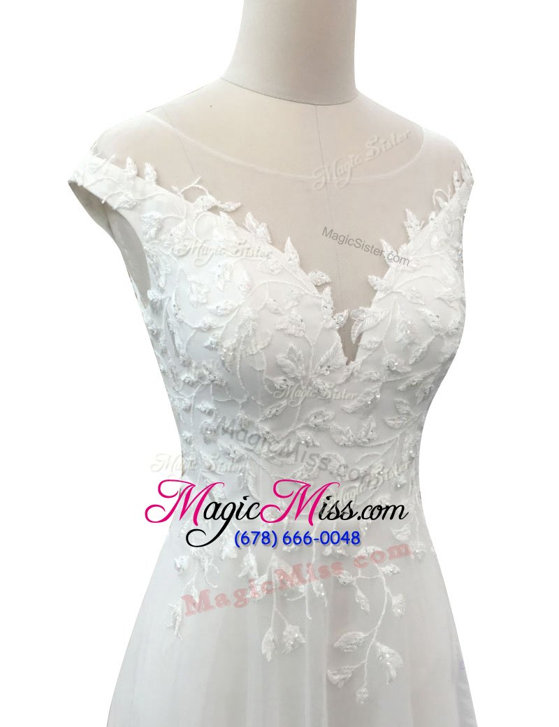 wholesale vintage scoop with train clasp handle bridal gown white and in for wedding party with lace brush train
