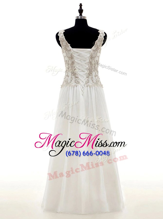 wholesale glorious white long sleeves beading and lace and appliques floor length wedding dress