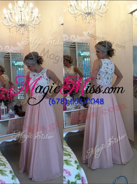 wholesale elegant baby pink junior homecoming dress prom and party and for with beading scoop sleeveless zipper