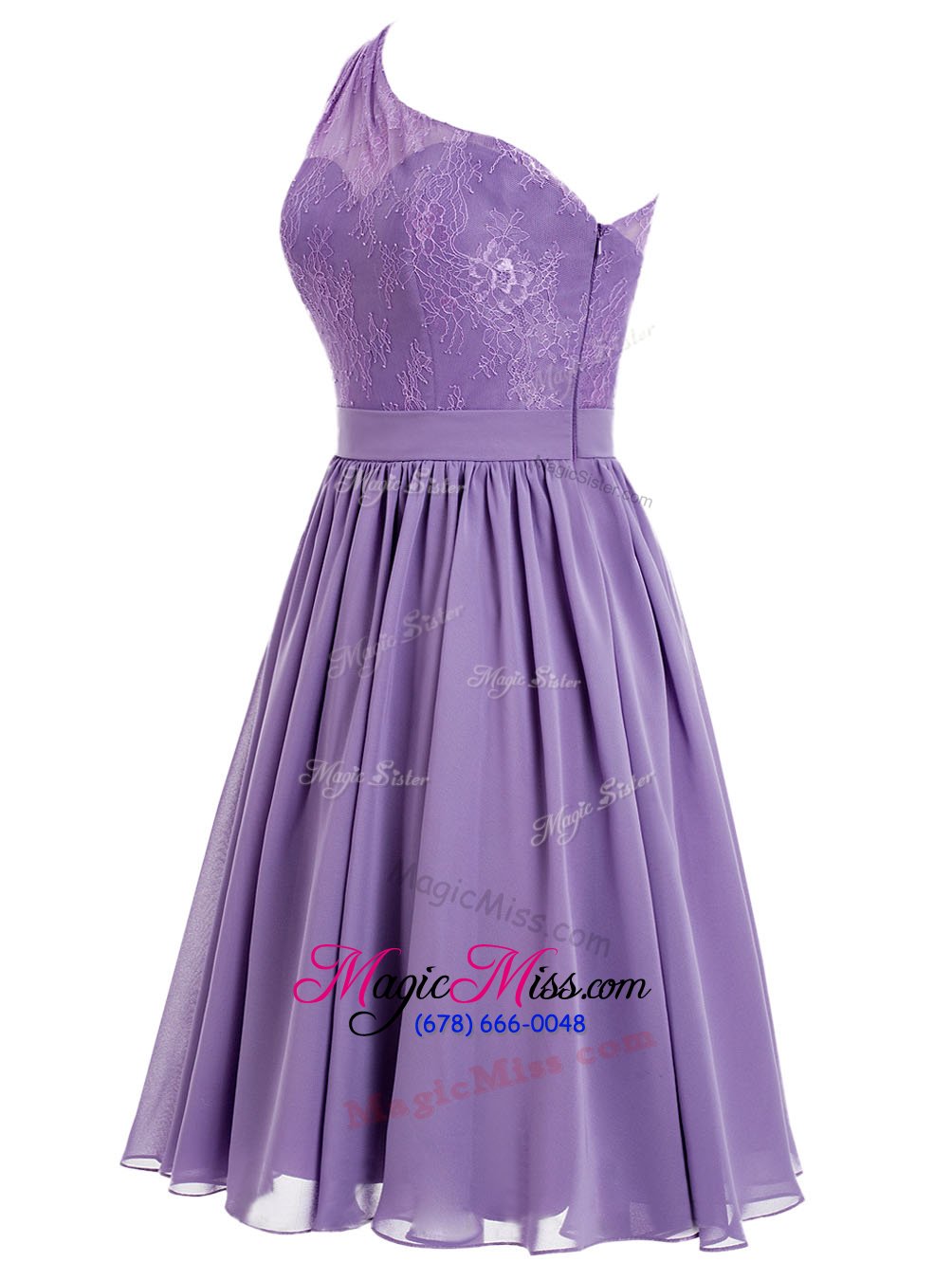 wholesale high end purple a-line one shoulder sleeveless chiffon ankle length side zipper appliques prom evening gown