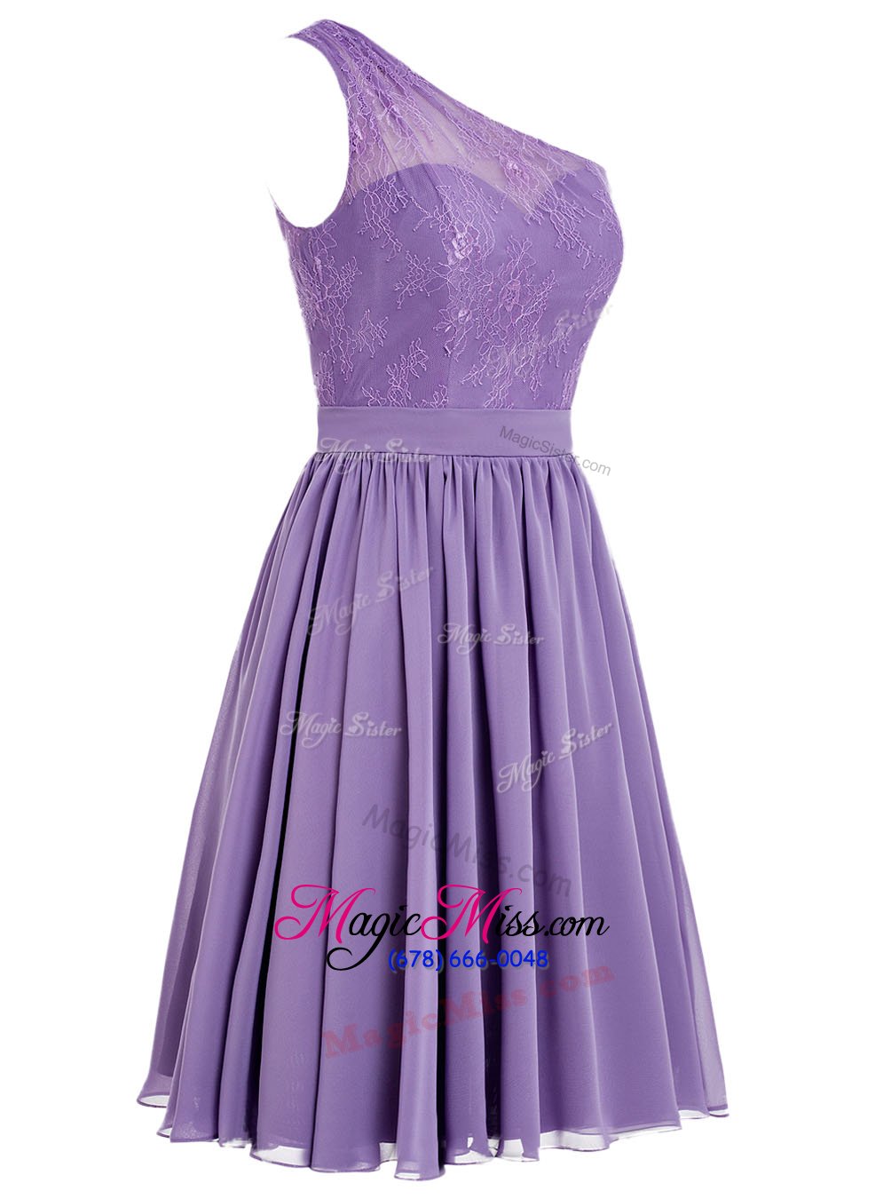 wholesale high end purple a-line one shoulder sleeveless chiffon ankle length side zipper appliques prom evening gown