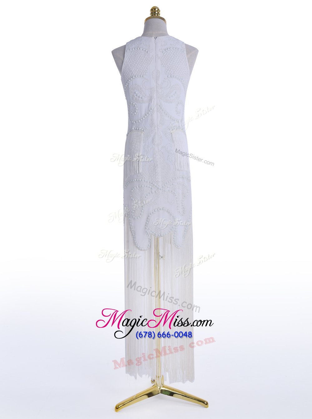 wholesale beautiful scoop chiffon sleeveless floor length prom dress and beading