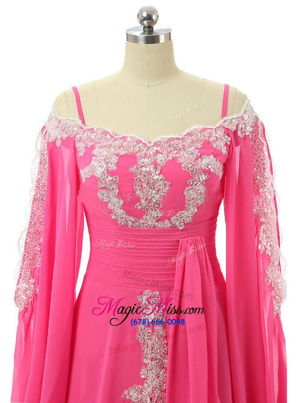 wholesale cheap long sleeves zipper mother of the bride dress fuchsia and in for prom and wedding party with lace and sequins sweep train