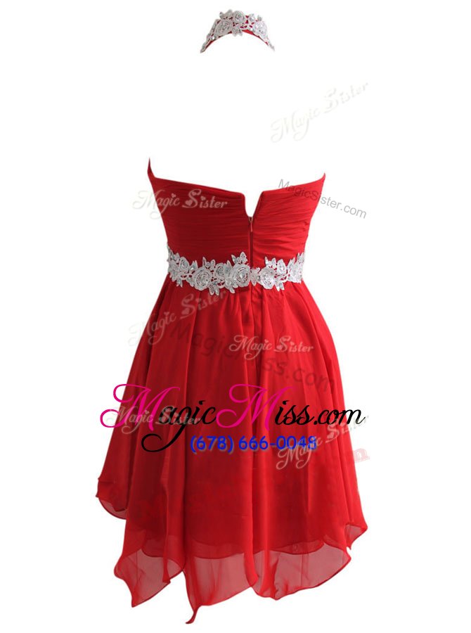wholesale admirable sleeveless appliques zipper prom party dress