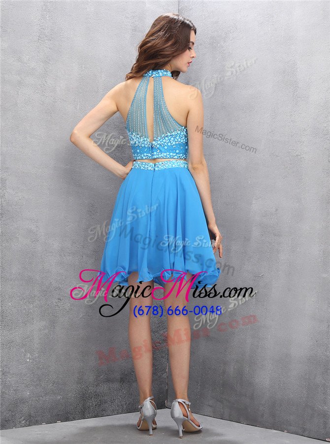 wholesale fancy sleeveless beading zipper prom party dress