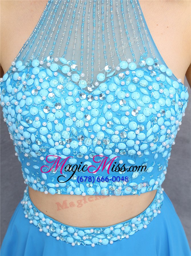 wholesale fancy sleeveless beading zipper prom party dress