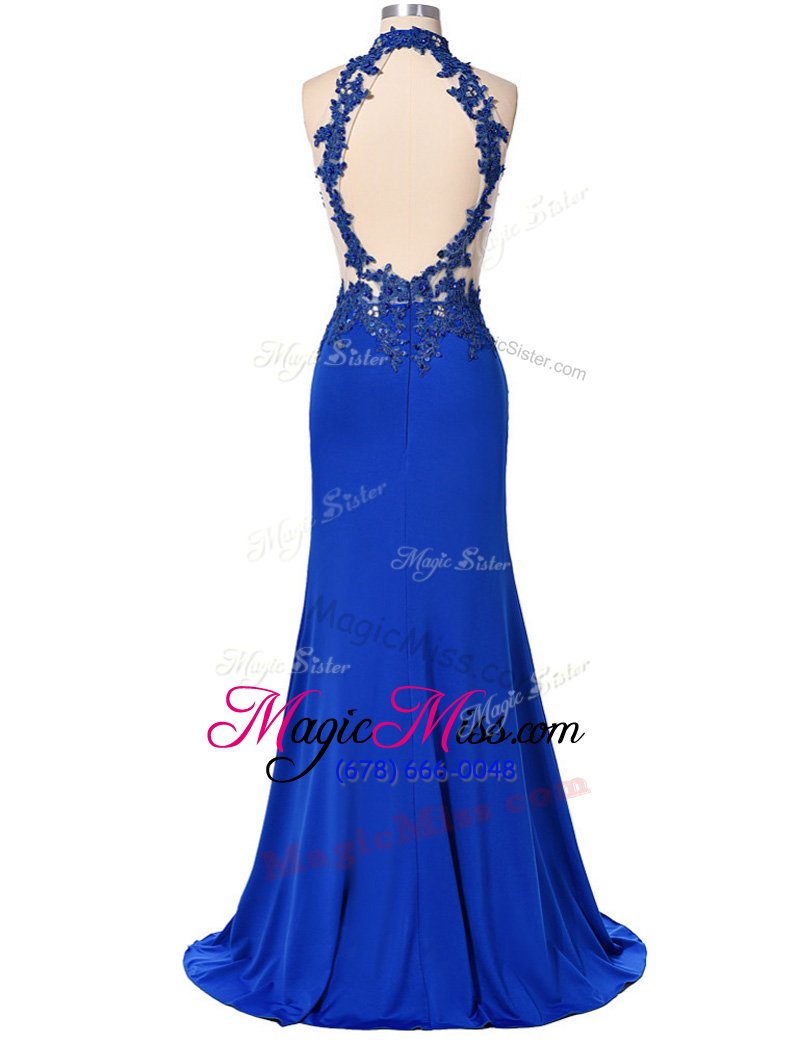 wholesale fantastic sleeveless beading and appliques backless prom dresses