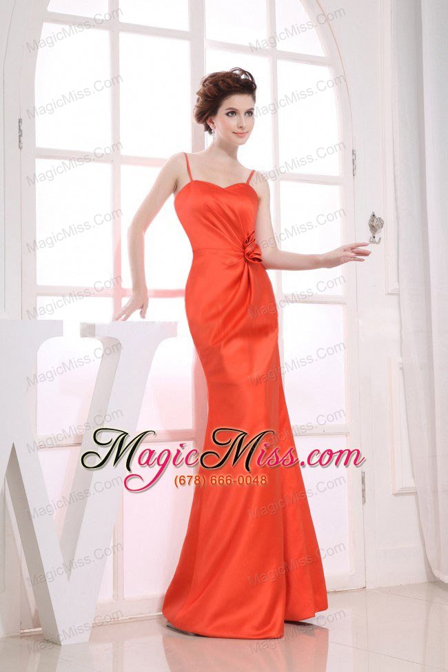 wholesale hand made flower decorate bodice spaghetti straps a-line 2013 prom dress floor-length