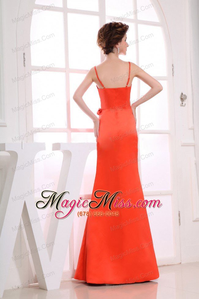 wholesale hand made flower decorate bodice spaghetti straps a-line 2013 prom dress floor-length